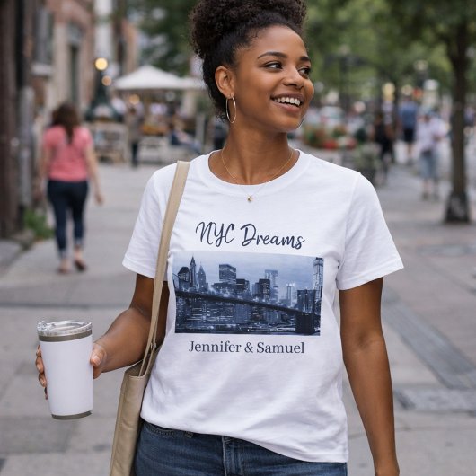 T-shirt Iconic Brooklyn Bridge NYC Dreams Romantic Couples