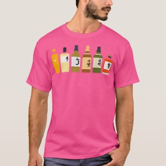 T-shirt Iconic Suntory Whisky Bottings Collection Flat Des