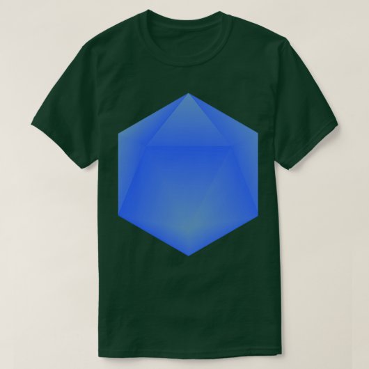 T-shirt Icosahedron bleu (Design devant)