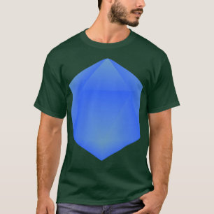 T-shirt Icosahedron bleu