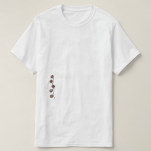 T-shirt ICRed – Fleurs avant verticales et dos