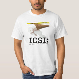 T-shirt ICSI : Pièce en t drôle d'enquête de scène de