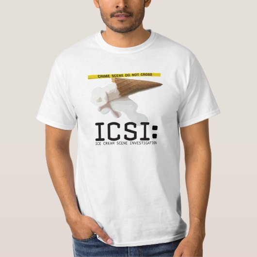 T-shirt ICSI : Pièce en t drôle d'enquête de scène de (Devant)