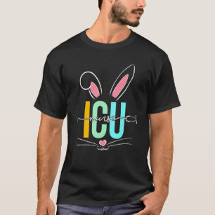 T-shirt Icu Nurse Bunny Ears Stethoscope Nourriture Pâques
