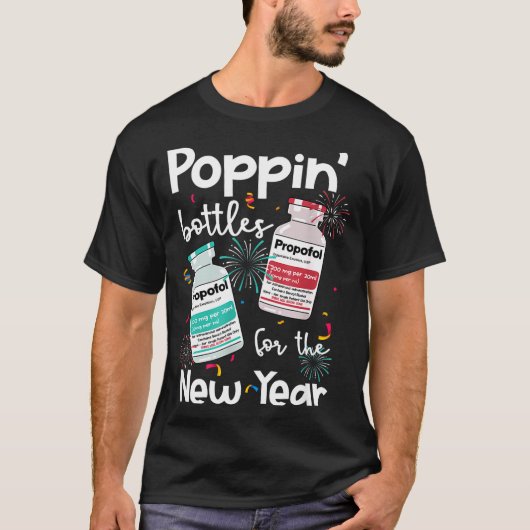 T-shirt Icu Nurses New Year Eve Outfits Pn Bottles Cu Er N (Devant)