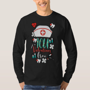 T-shirt Icu Valentines Infirmière Groupe De Famille D'Équi