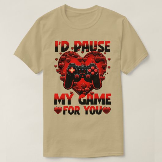 T-shirt ID De Joueur Pause Mon Jeu Pour Vous (Design devant)