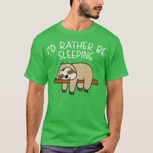 T-shirt ID de masque de fentes Plutôt dormir