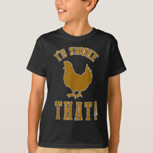 T-shirt Id Fumée Que Poulet Drôle Barbecue Fumeur Ba