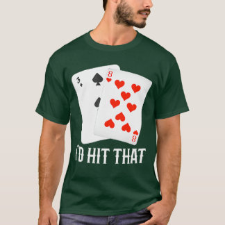 T-shirt Id Hithat 11 de cartes de Blackjack Jeux d'argent