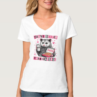 T-shirt I'd Pick You Over Trash Funny Retro Raccoon