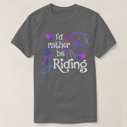 T-shirt ID PLUTÔT ÊTRE EN TRAIN Funny Cheval Equestrider (Design devant)