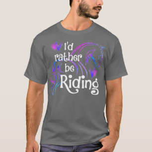 T-shirt ID PLUTÔT ÊTRE EN TRAIN Funny Cheval Equestrider