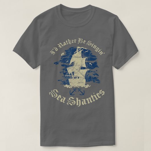T-shirt Id Plutôt Être Singe Sea Shanty Shanty Sail (Design devant)