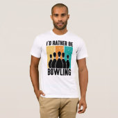 T-shirt "I'd Rather Be Bowling" Retro Sunset (Devant entier)
