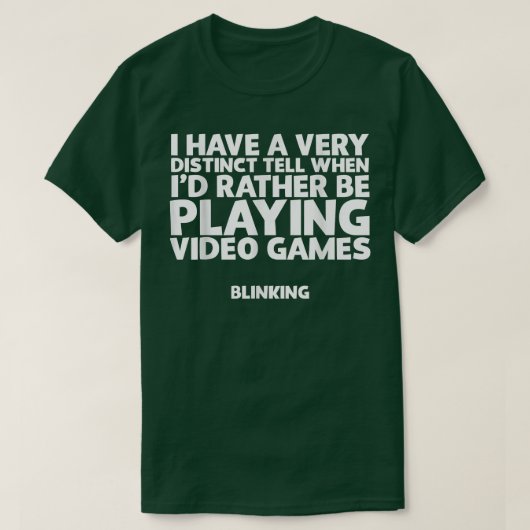 T-shirt I'd Rather Be Playing Video Games Funny (Design devant)