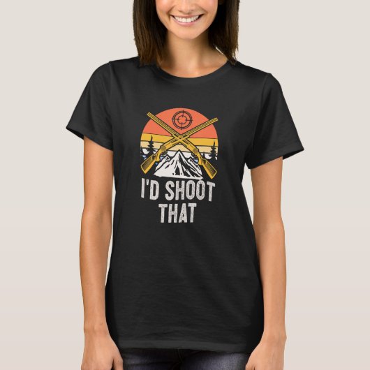 T-shirt Id Shoot That Hunting Shotgun Hunter Shooting  Wil (Devant)