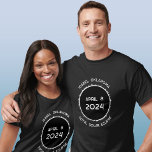 T-shirt Idabel Oklahoma Total Éclipse Solaire 2024<br><div class="desc">Fêtez l'Éclipse solaire totale le 8 avril 2024 à Idabel,  Oklahoma. Modifiez le texte pour customiser.</div>
