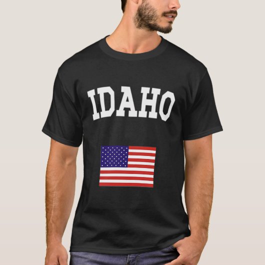 T-shirt Idaho 4E Juillet Drapeau Américain (Devant)