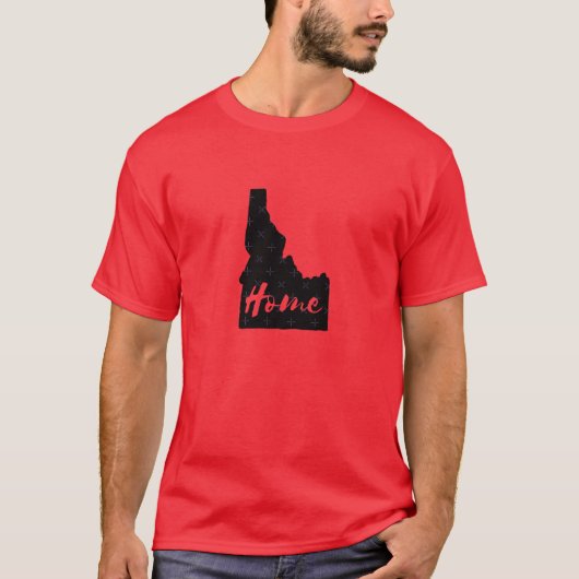 T-shirt Idaho Cursive Home State Outsize Oversize (Devant)