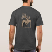 T-shirt Idaho-Élans avec la silhouette de chasseur (Dos)