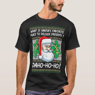 T-shirt Idaho Ho Drôle Noël Père Noël plaisanteries Cadeau