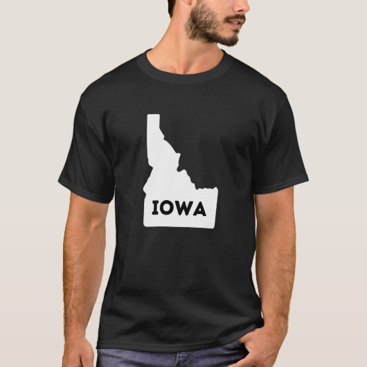 T-shirt Idaho Iowa Idawa D'Où Êtes-Vous ? Geo Gem (Devant)