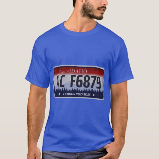 T-shirt Idaho License Plate (Devant)