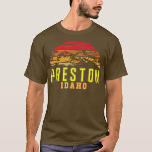 T-shirt Idaho Preston Montagnes Vintages Carte d'identité