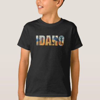 T-shirt IDAHO Theme Beauty Design avec des symboles d'Etat