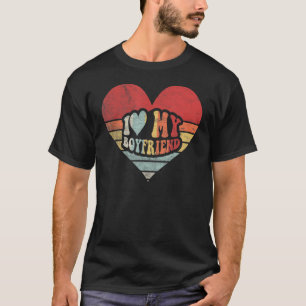 T-shirt Idea Retro I Love My Boyfriend BF Valentine's Day