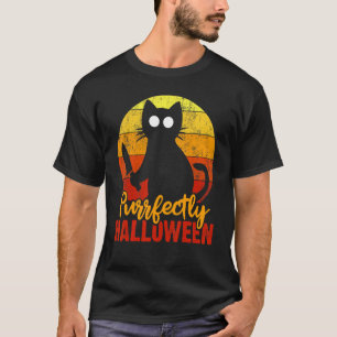 T-shirt Idéalement Halloween Gory Black Chat Horreur avec 