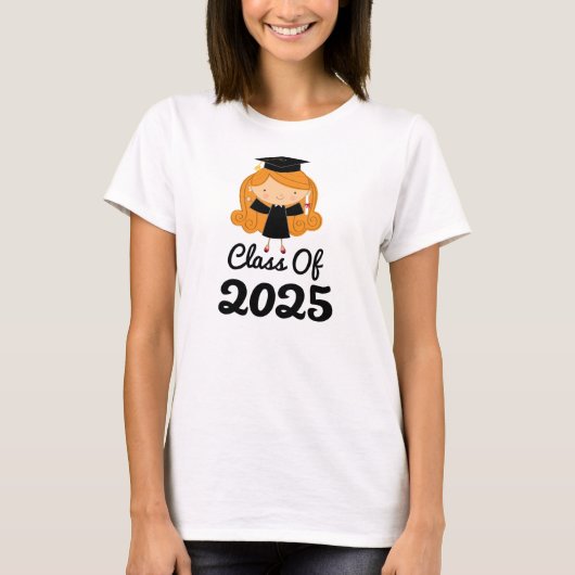 T-shirt Idée 2025 de cadeau d'obtention du diplôme pour (Devant)