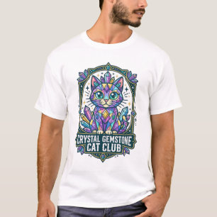 T-shirt Idée cadeau chat maman Crystal Gemstone - Crystal