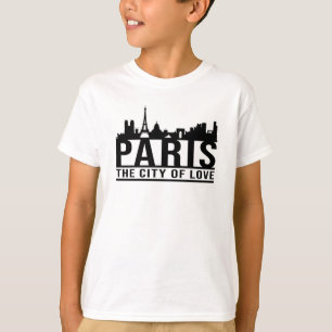 T-shirt Idée cadeau Cityscape Skyline de Paris France