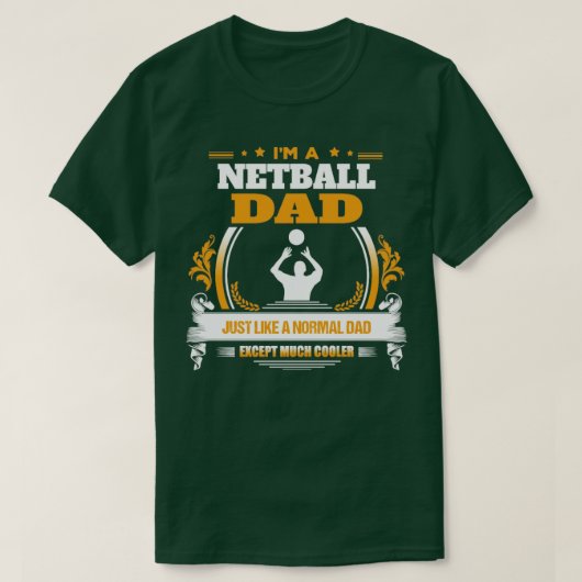 T-shirt Idée cadeau papa Netball (Design devant)