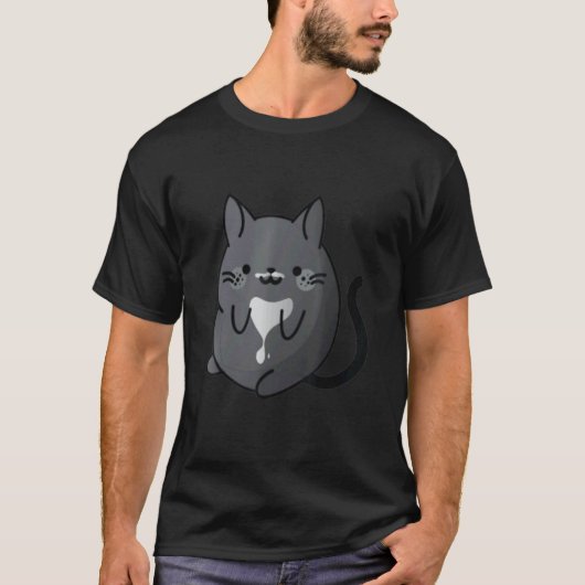 T-shirt Idée d'animal de chat smoking (Devant)