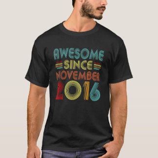 T-shirt Idée d'anniversaire 6e fantastique depuis novembre