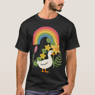 T-shirt Idée de cadeau de nature canard arc-en-ciel