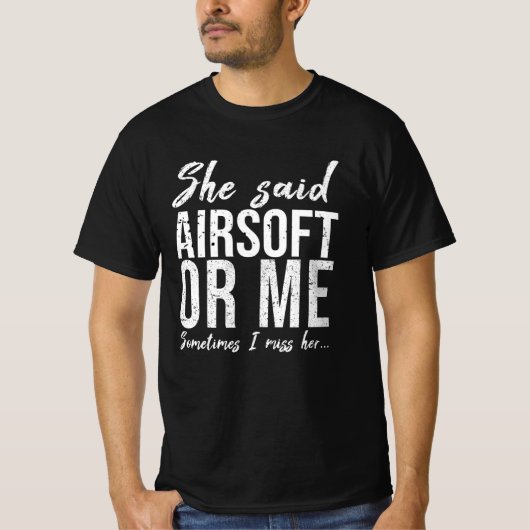 T-shirt Idée de cadeau sportif amusant Airsoft (Devant)
