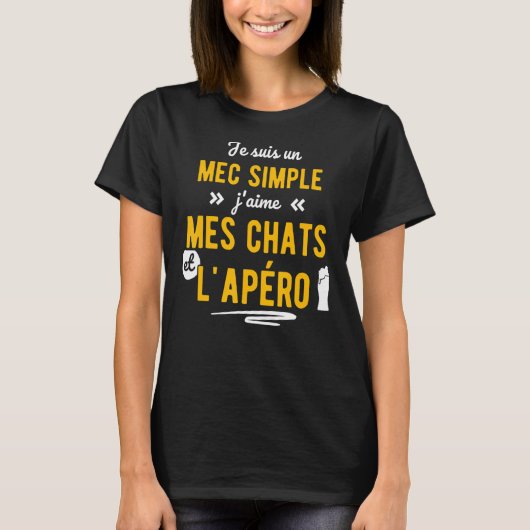 T-shirt Idée de chat Apero (Devant)