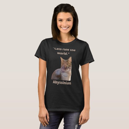 T-shirt Idée de chat "Les chats dirigent le monde Chat Mam (Devant entier)