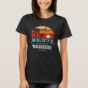 T-shirt Idée de farce de retraite de style rétro Masseuse