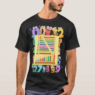 T-shirt Idée de nombres de dinosaures pour les mathématiqu