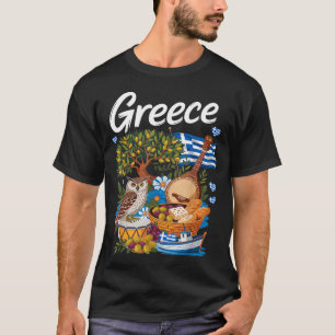 T-shirt Idée de tenue avec drapeau grec pour enfants avec