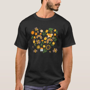 T-shirt Idée De Tenue D'Abeille Pour Les Femmes Avec Fleur