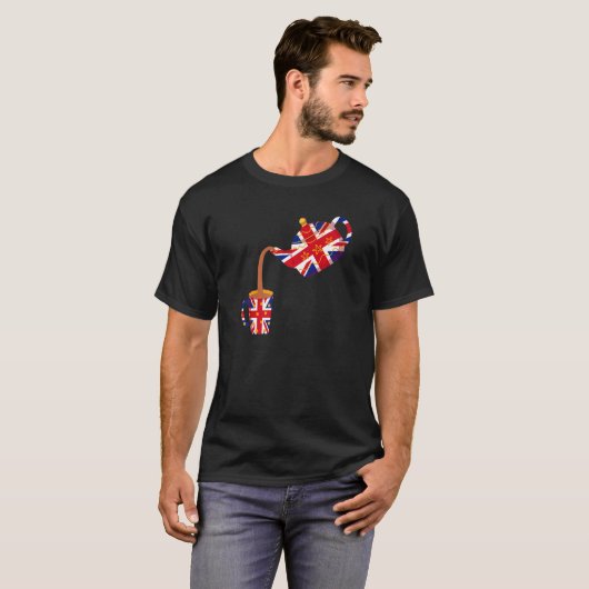 T-shirt Idée Drapeau Union Jack Pour Enfants Et Expatriés (Devant entier)
