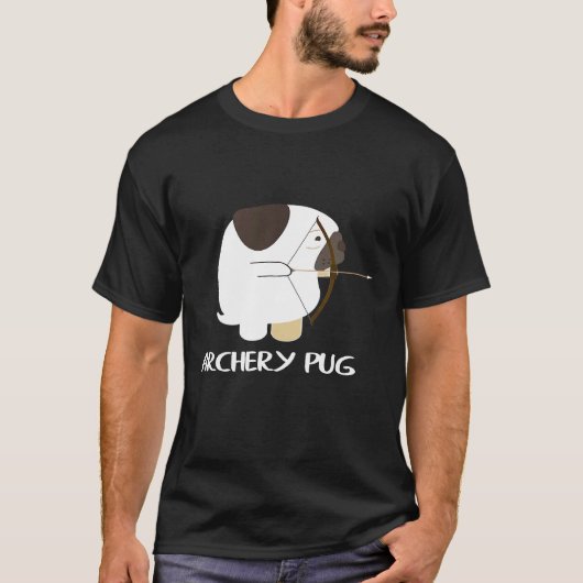 T-shirt Idée drôle de pug archerie (Devant)