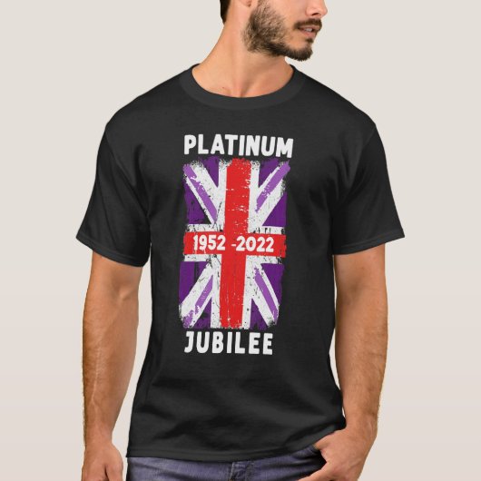 T-shirt Idée Union Jack Pour Les Femmes Pour Le Jubilé Pla (Devant)