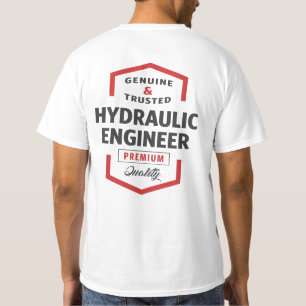T-shirt Idées Cadeau Logo de l'ingénieur hydraulique.